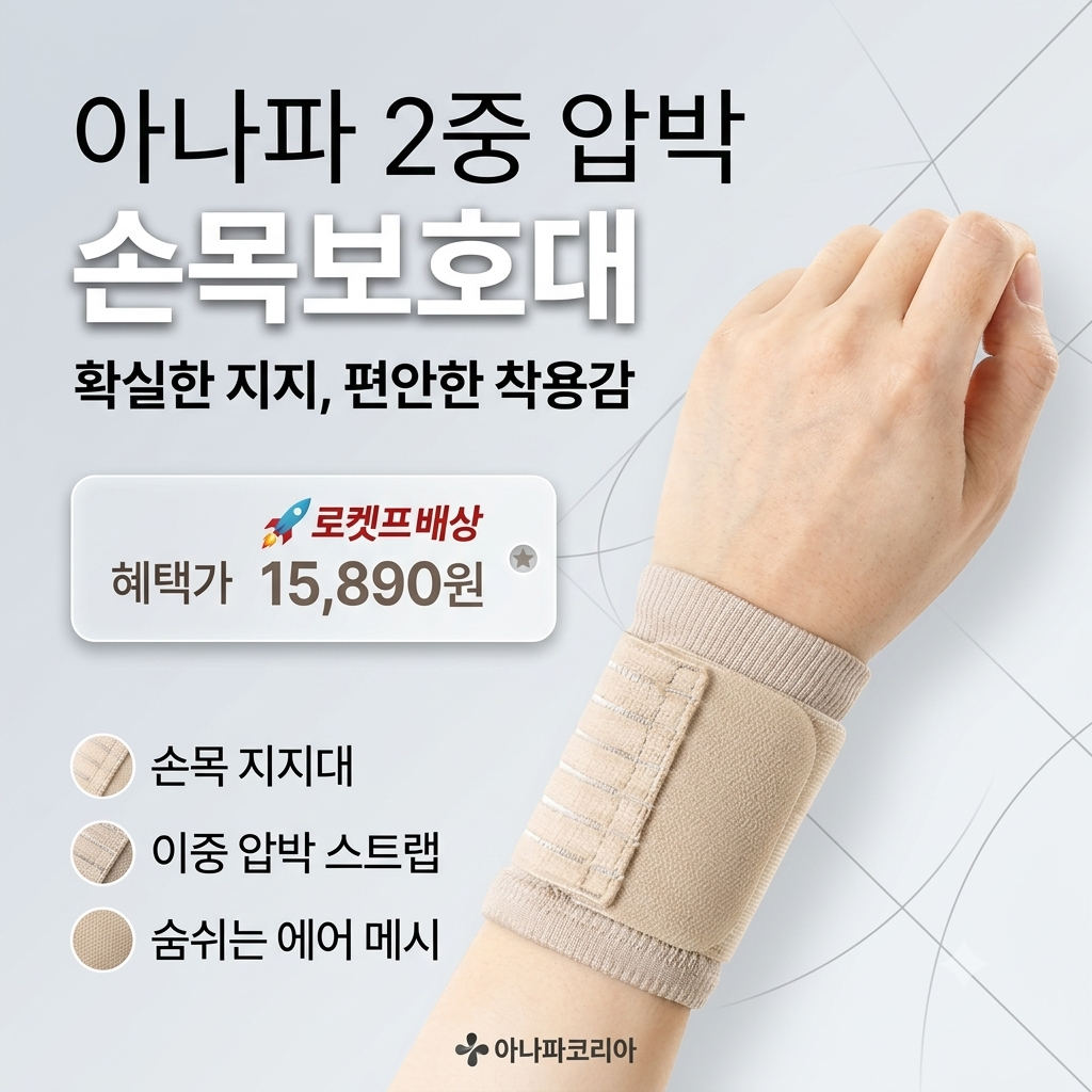 아나파 2중 압박 손목보호대 1개 제품 이미지