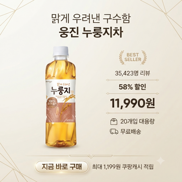웅진 맑게 우려낸 누룽지차, 500ml, 20개
